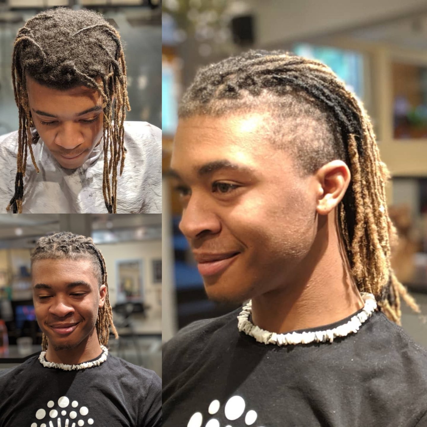 Before and after dreadlocks